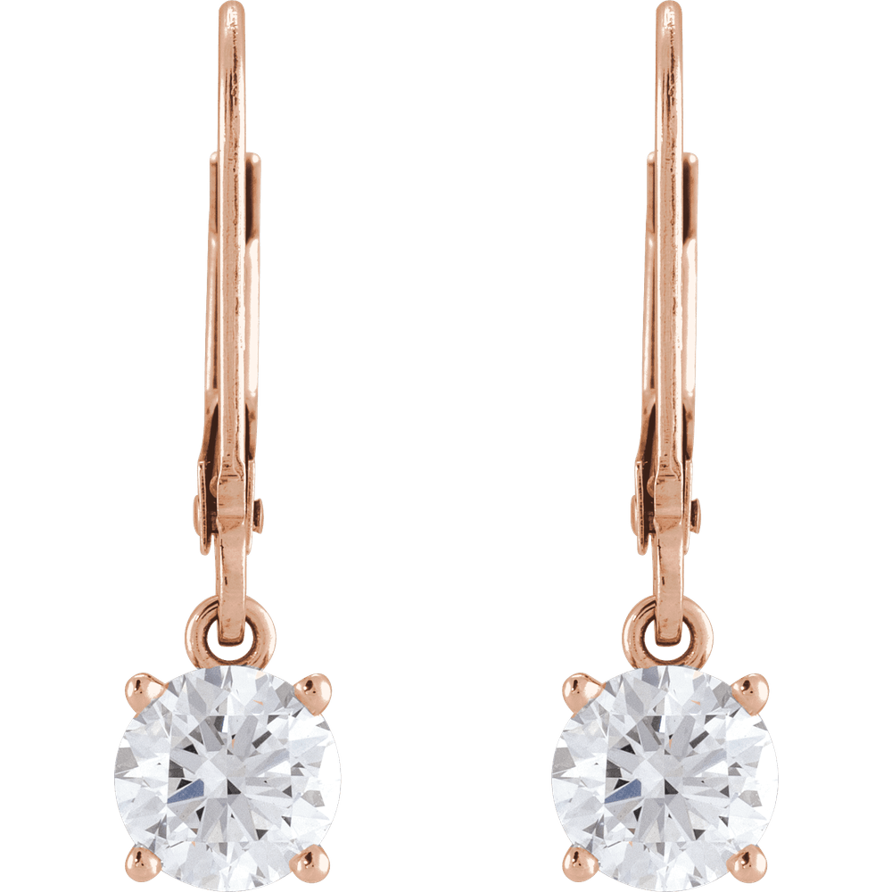 Maren Diamond Drop Earrings - 14K Rose Gold