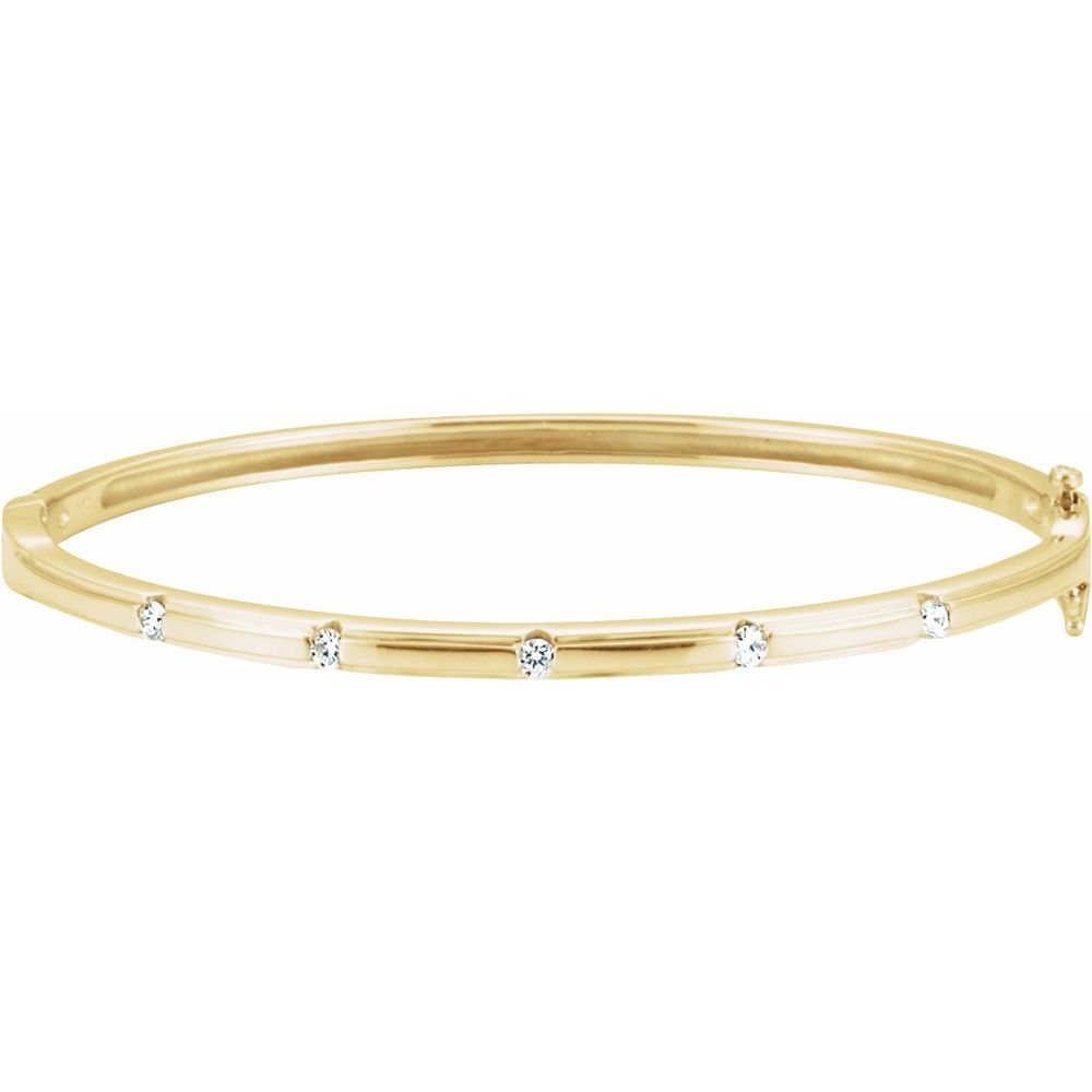 Diamond Inlay Bangle