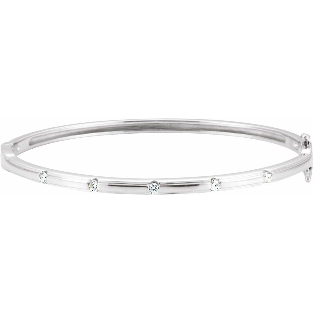 Diamond Inlay Bangle