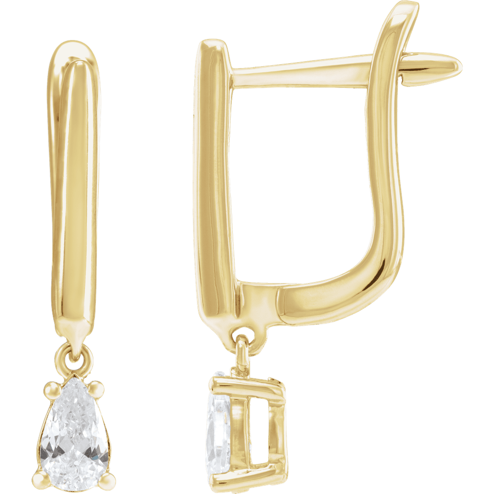 Maggie Lab Diamond Pear Earring