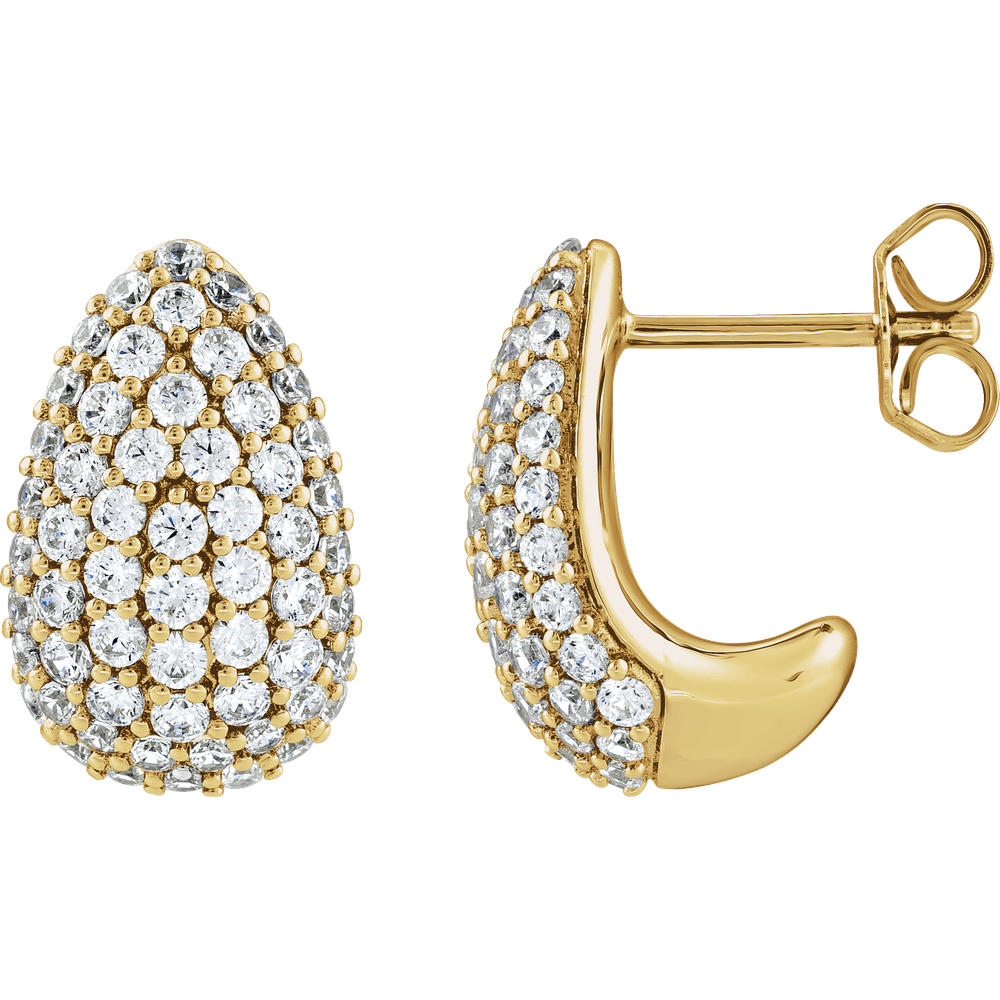 Tear Drop Lab Diamond Earrings