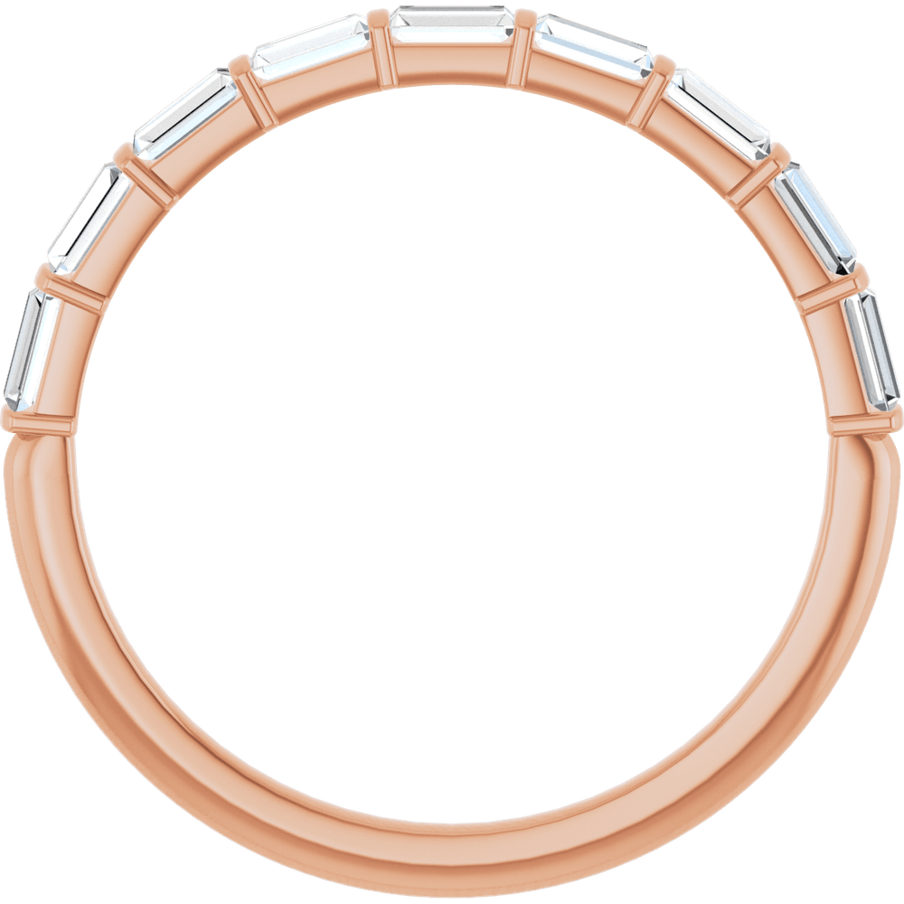 Merritt Baguette Diamond Band - 3 x 1.5 mm - 14K Rose Gold