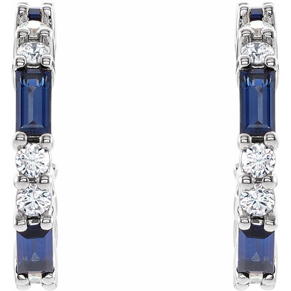 Lola Diamond & Sapphire Hoops