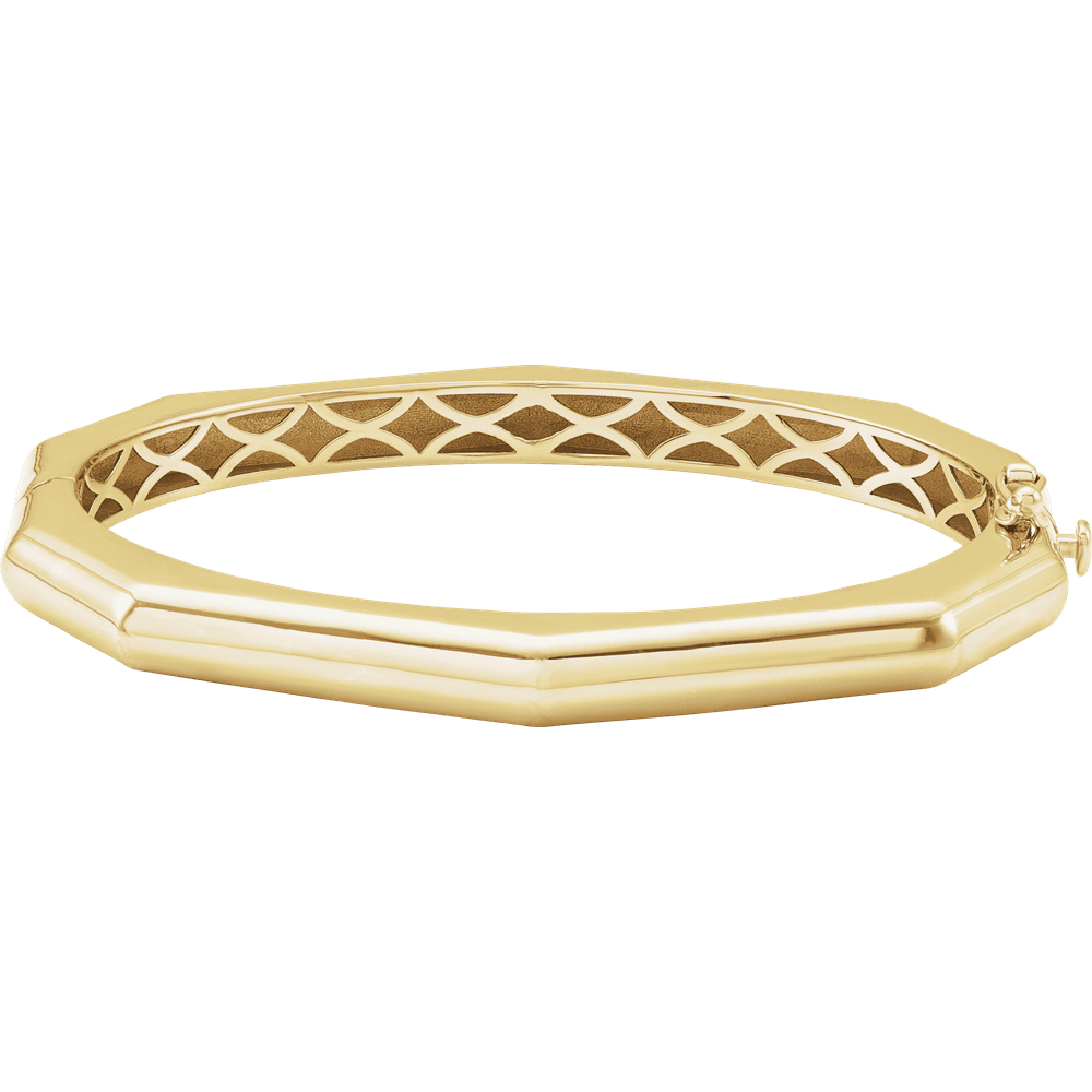 Naomi Geometric Hinged Bangle