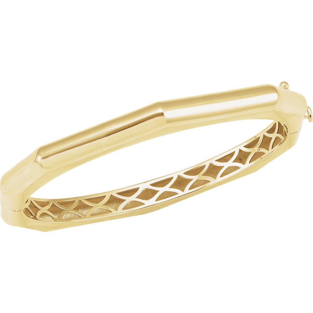 Naomi Geometric Hinged Bangle