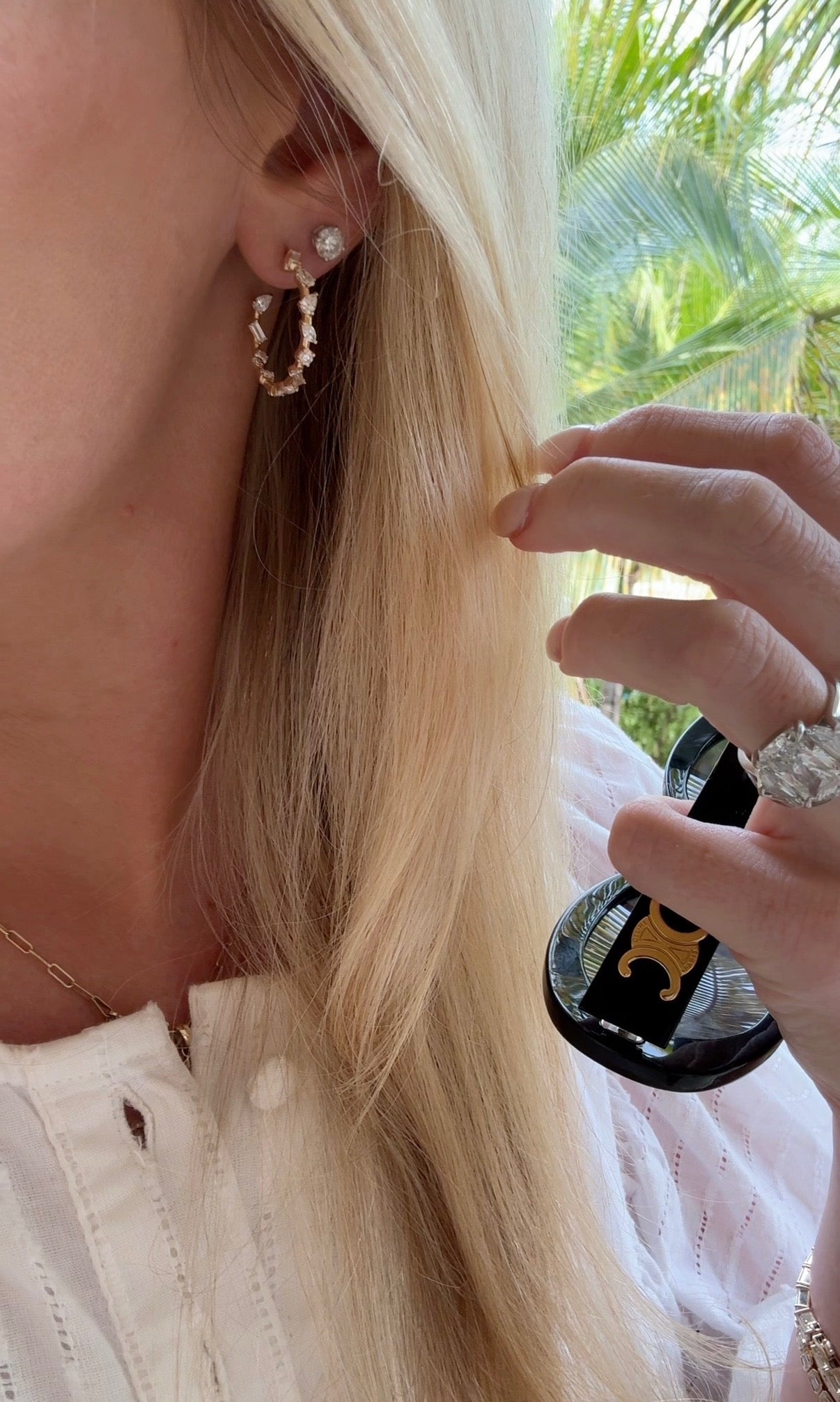 Harper Lab Diamond Hoops