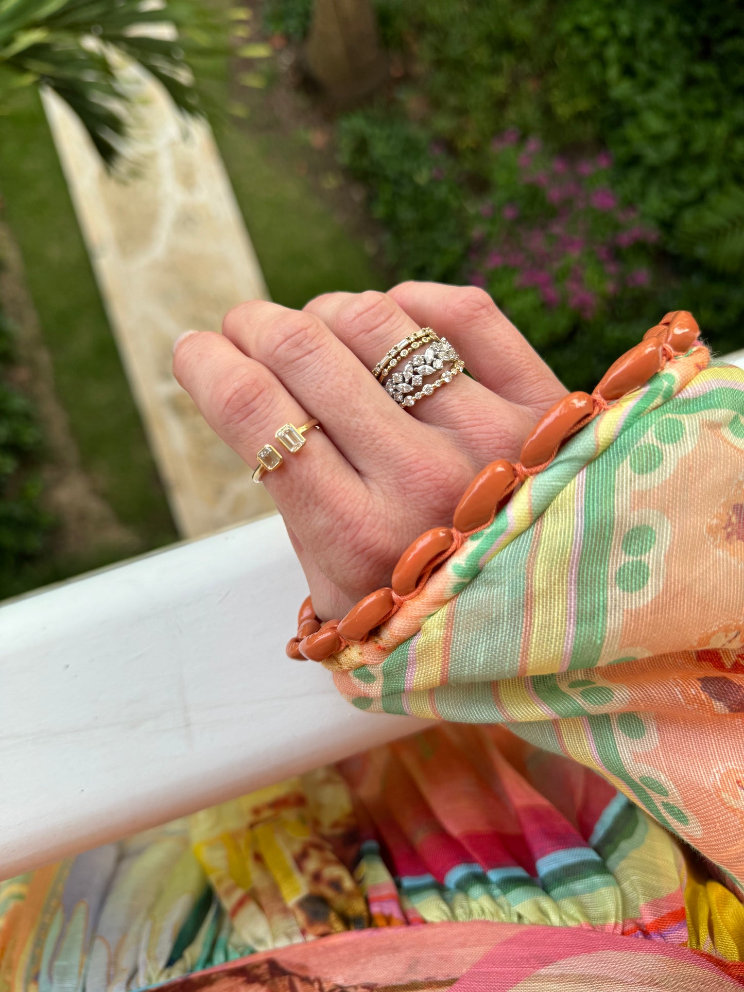 2 Stone Lab Diamond Ring