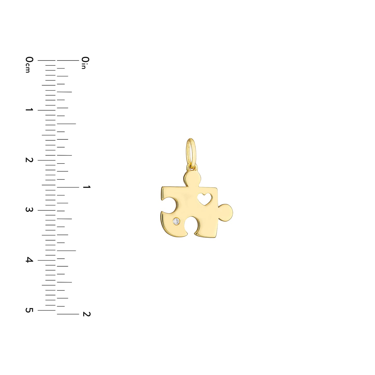 Diamond Puzzle Piece Charm