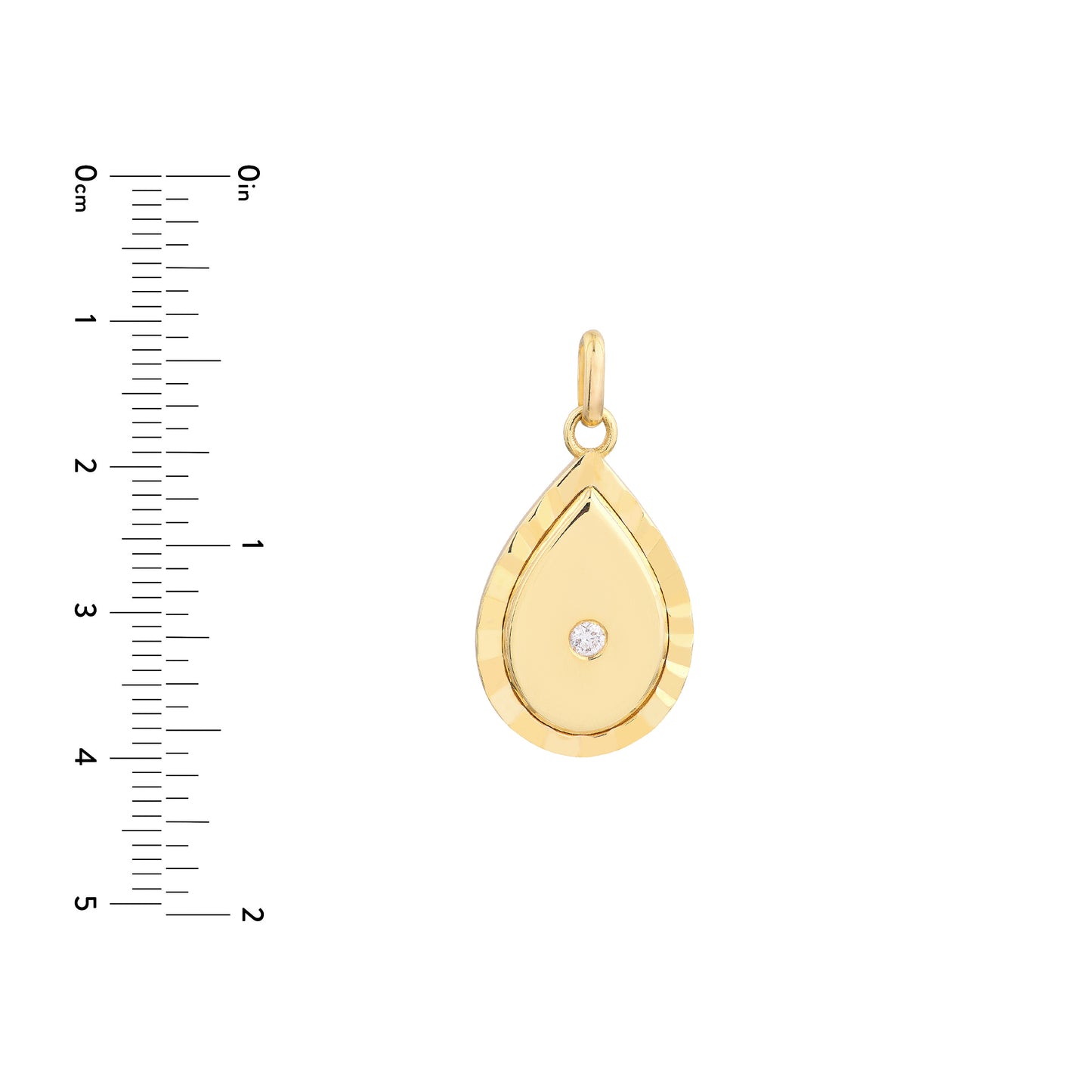 Diamond Teardrop Charm