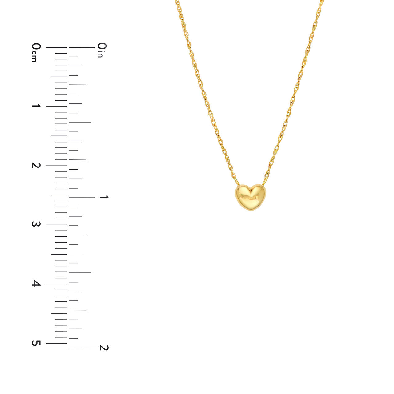 Small Puffy Heart Necklace