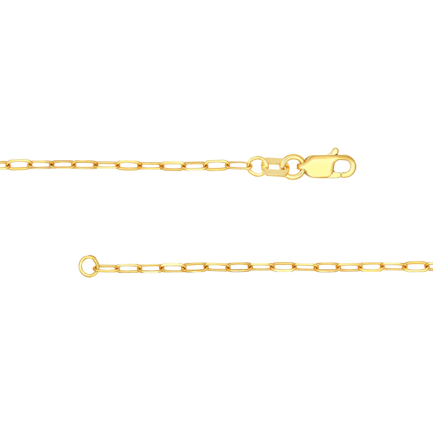 Nellie Paperclip Rectangle Pendant Necklace