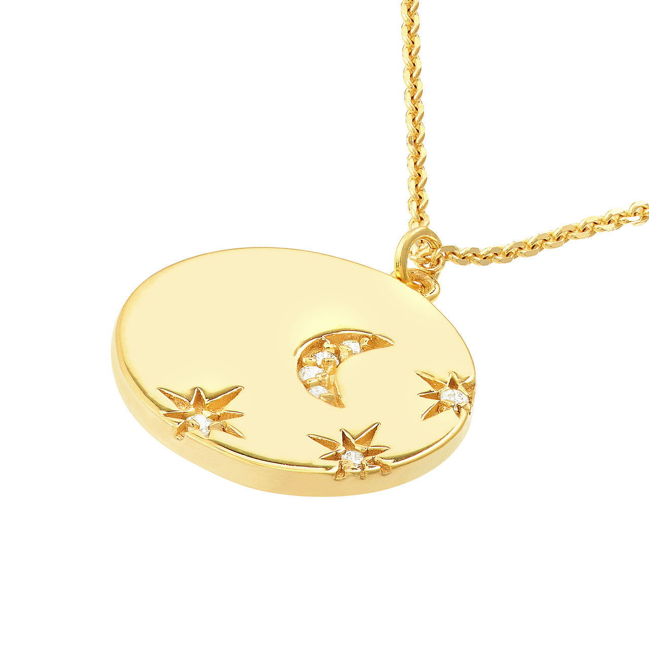 Wish I May Diamond Medallion Necklace