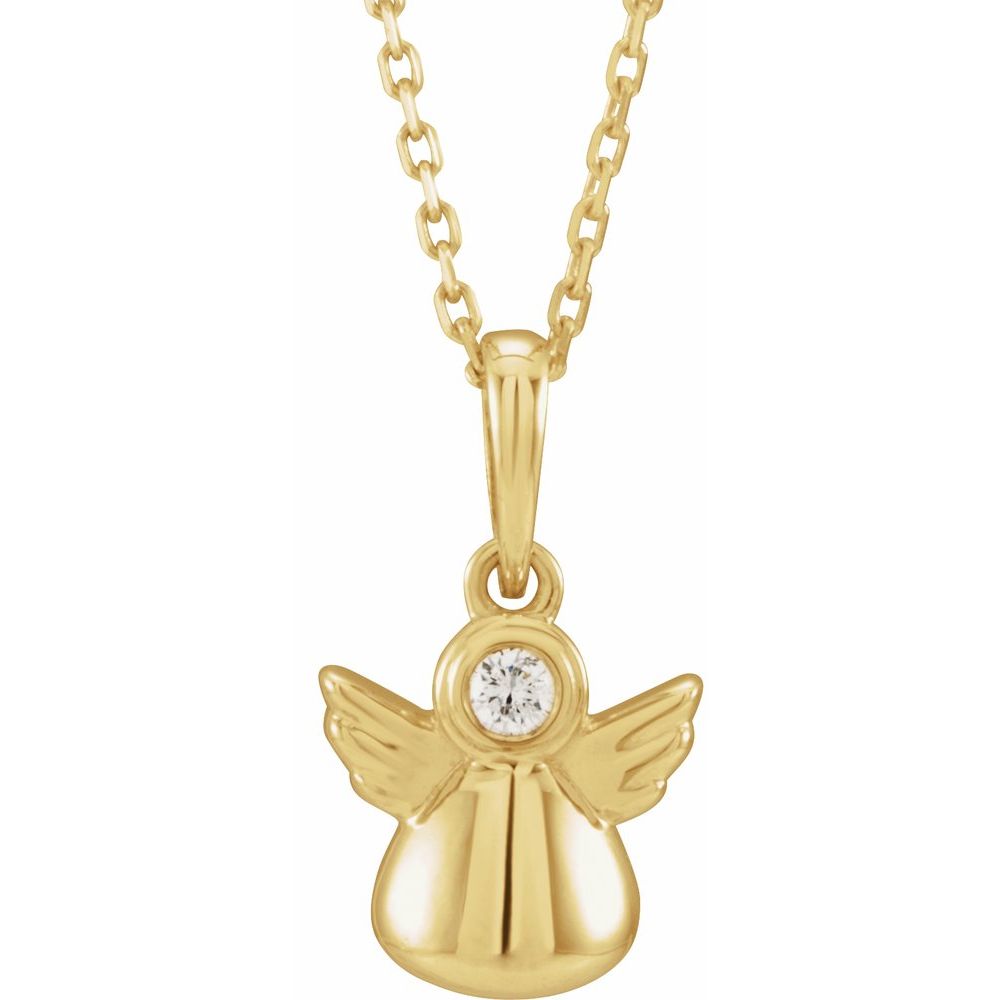 Youth Diamond Angel Pendant Necklace