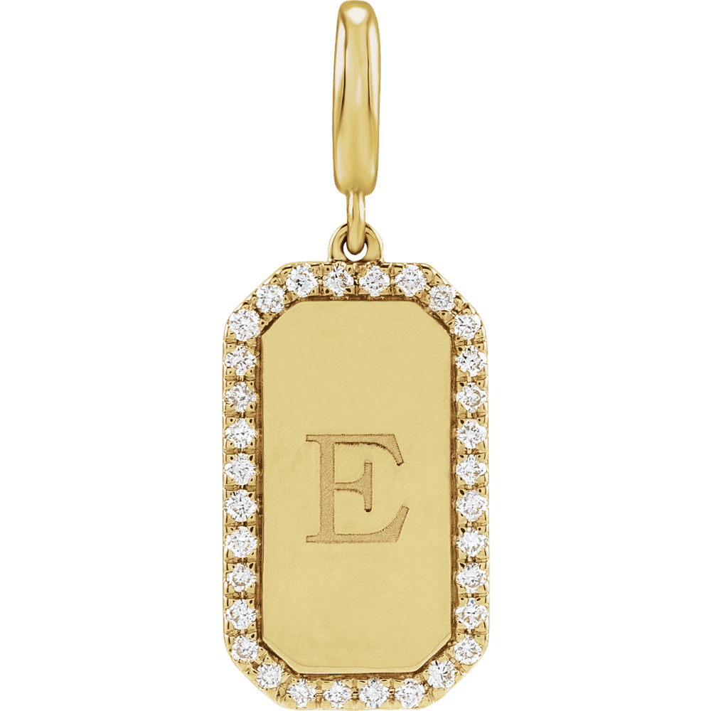 Diamond Dog Tag Pendant