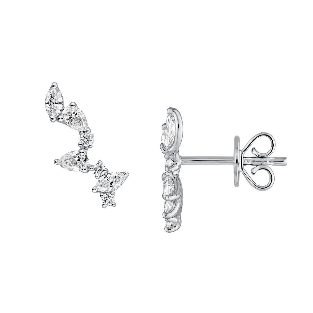 Marquise Climber Diamond Studs