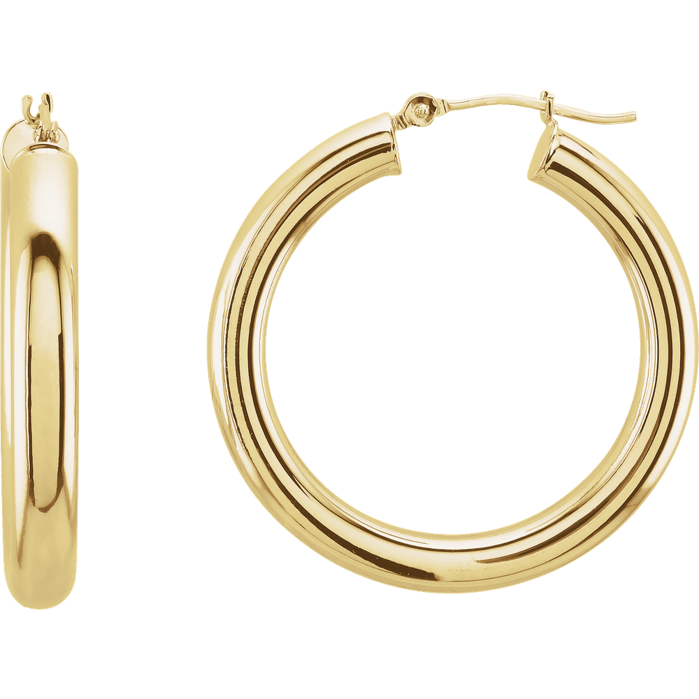 TUBE HOOP EARRINGS