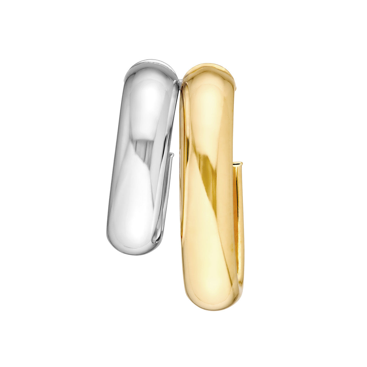 Two Tone Double Hoop Earrings