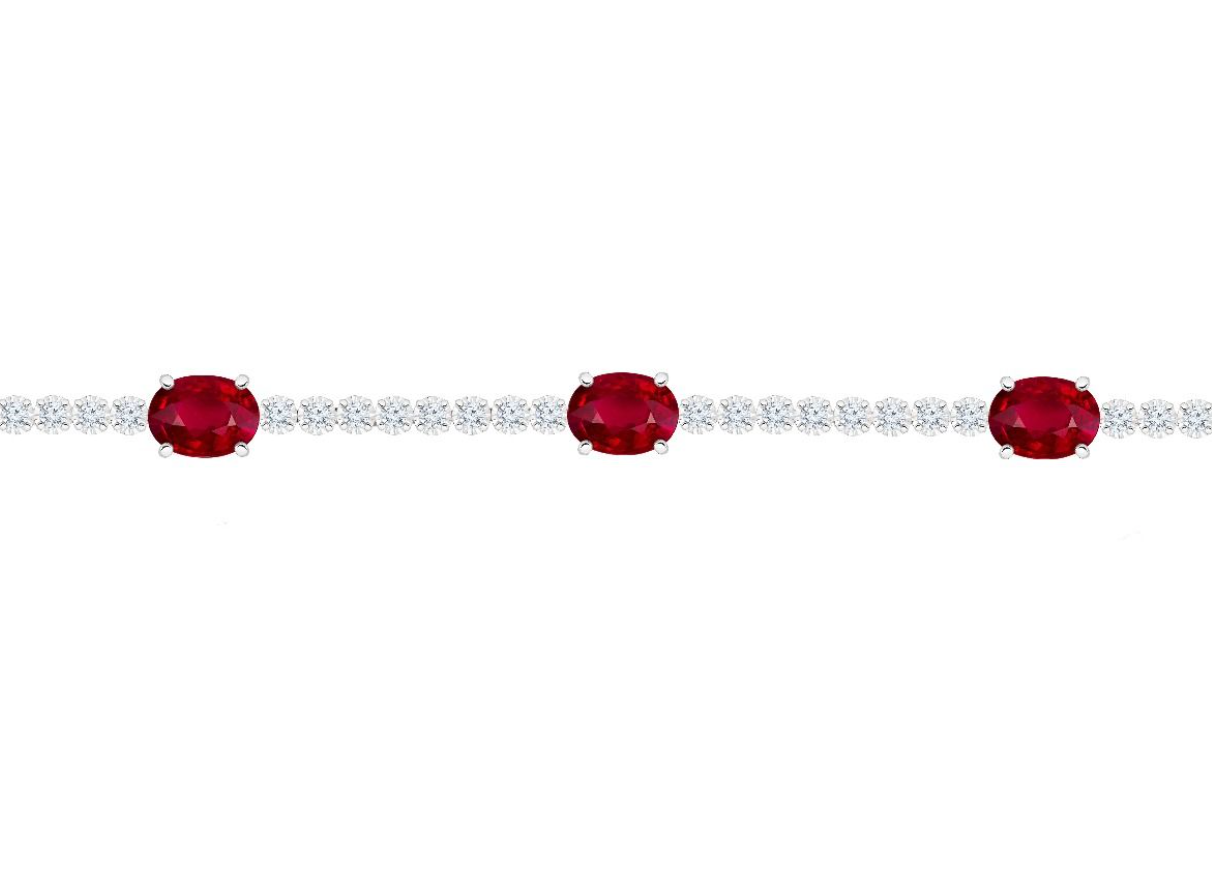diamond & gemstone tennis bracelet