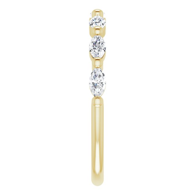 Halfway Marquise Diamond Band