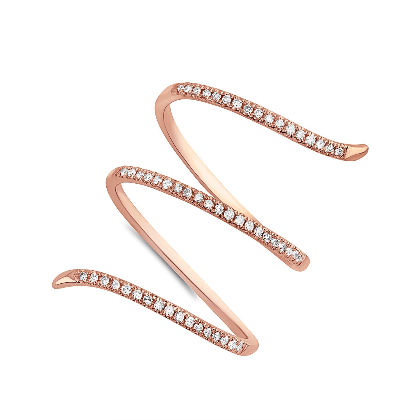 diamond spiral wrap ring