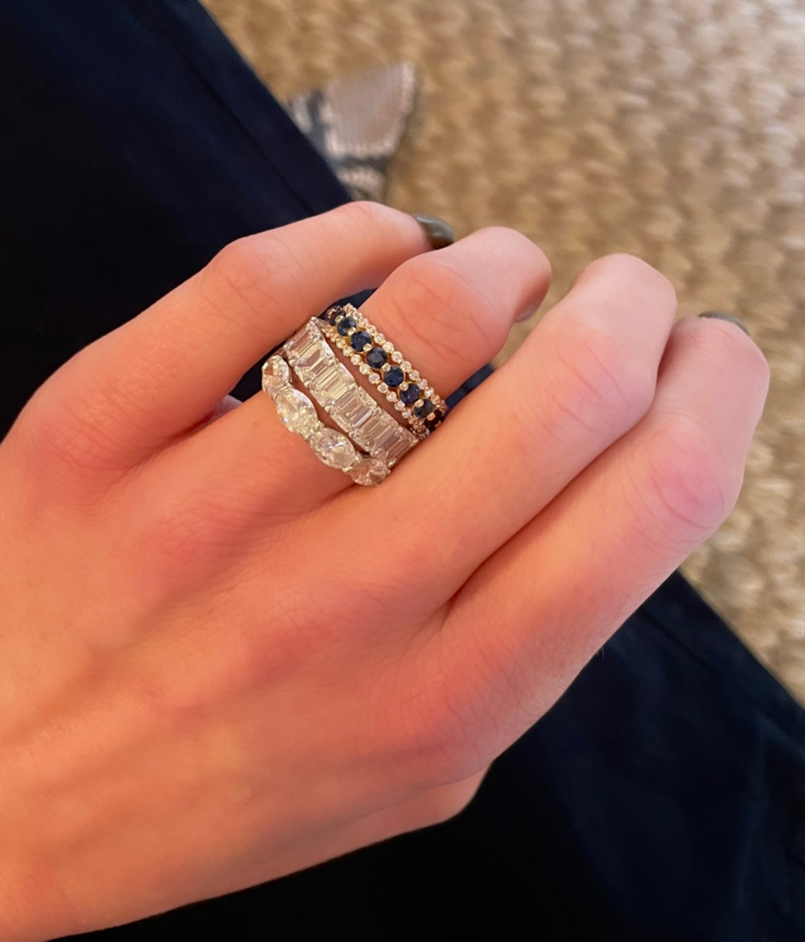 Trifecta Diamonds and Gemstones Ring