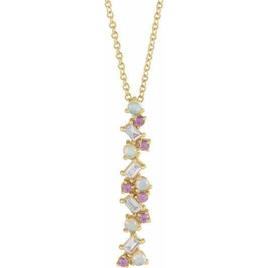 Cotton Candy Drop Necklace