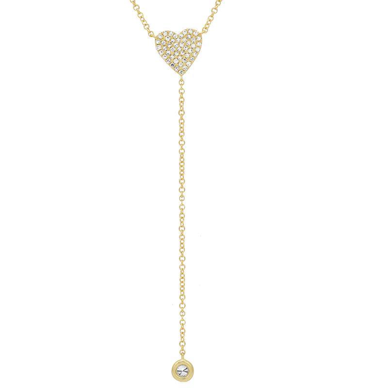 diamond heart lariat