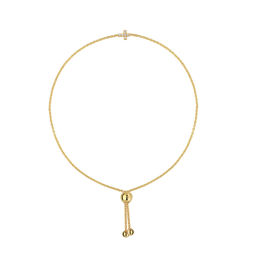 MICRO DIAMOND CROSS BRACELET