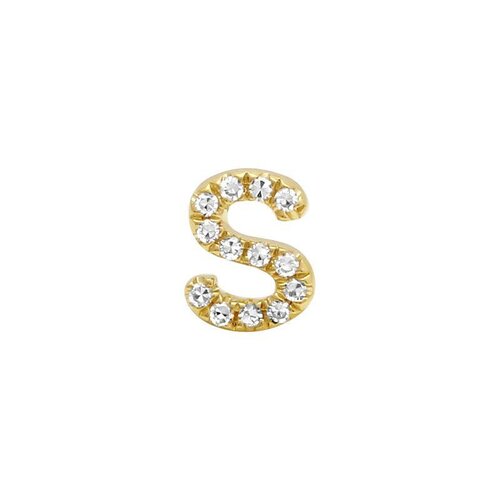 diamond initial stud earrings