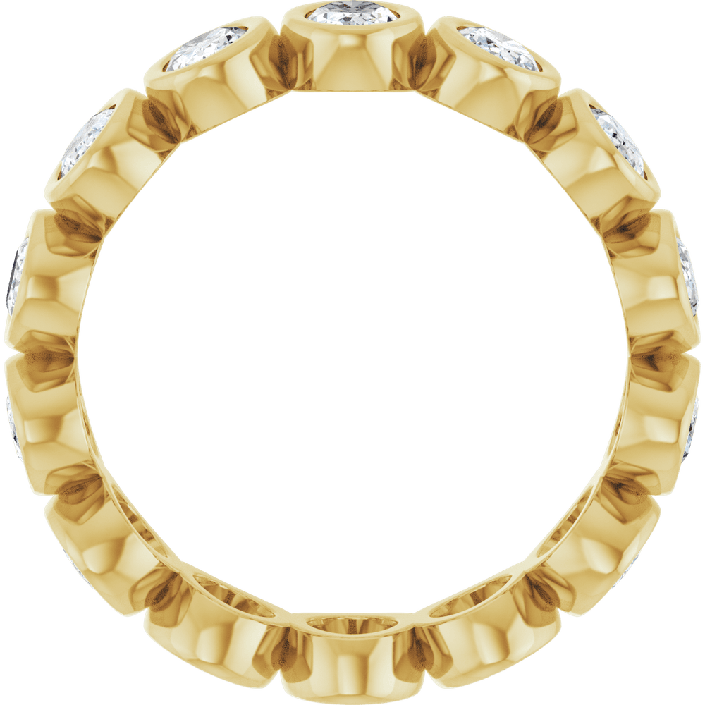 Imogen Oval Bezel Eternity Band - 14K Yellow Gold
