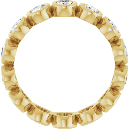 Imogen Oval Bezel Eternity Band - 14K Yellow Gold