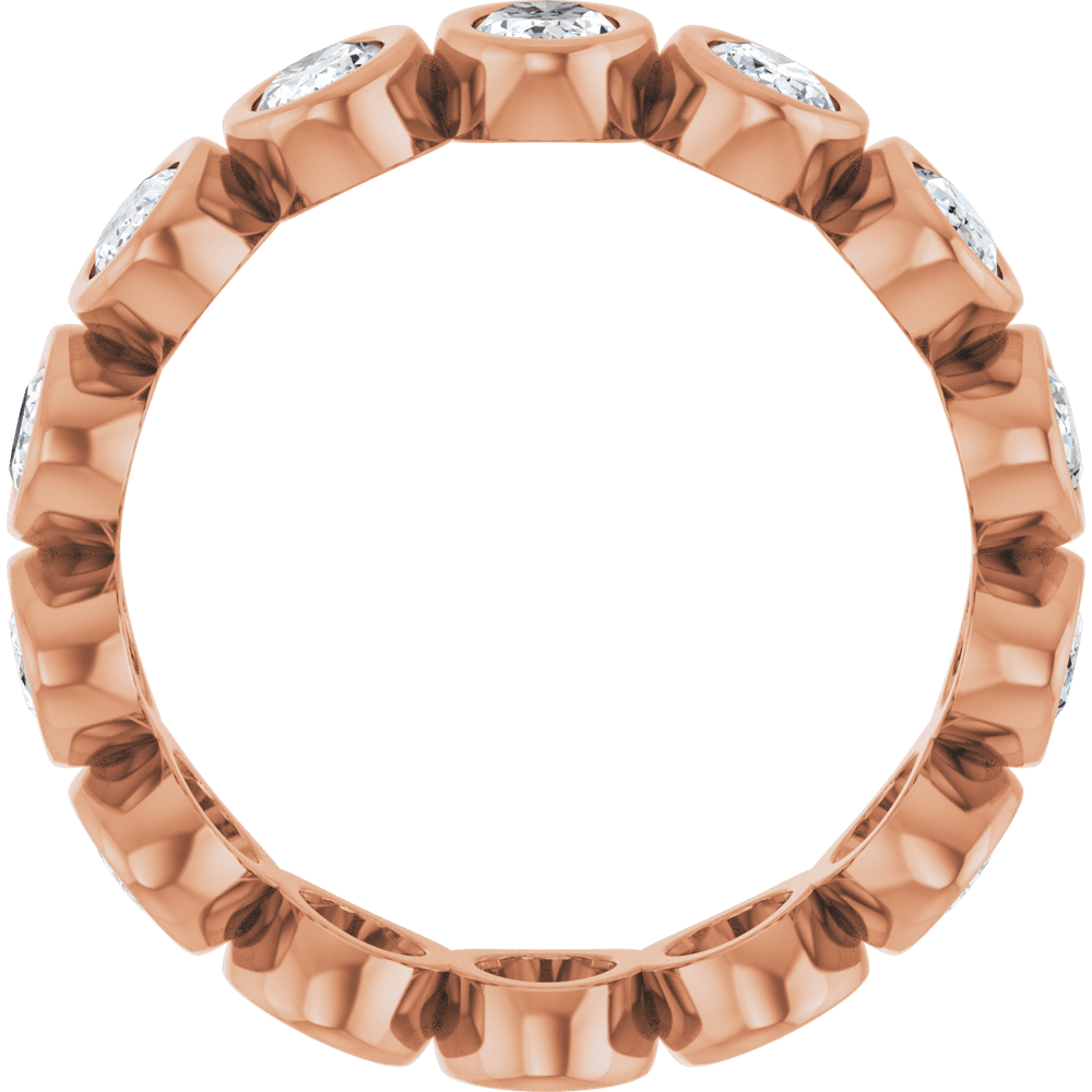 Imogen Oval Bezel Eternity Band - 14K Rose Gold