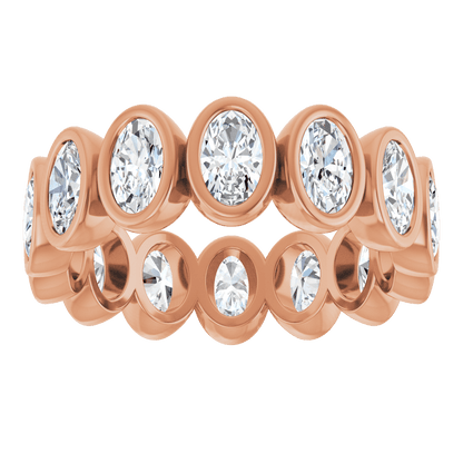 Imogen Oval Bezel Eternity Band - 14K Rose Gold