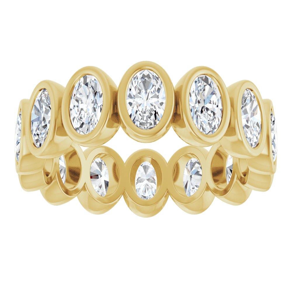 Imogen Oval Bezel Eternity Band - 14K Yellow Gold