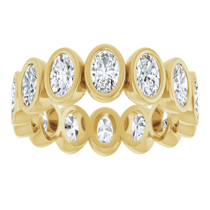 Imogen Oval Bezel Eternity Band - 14K Yellow Gold
