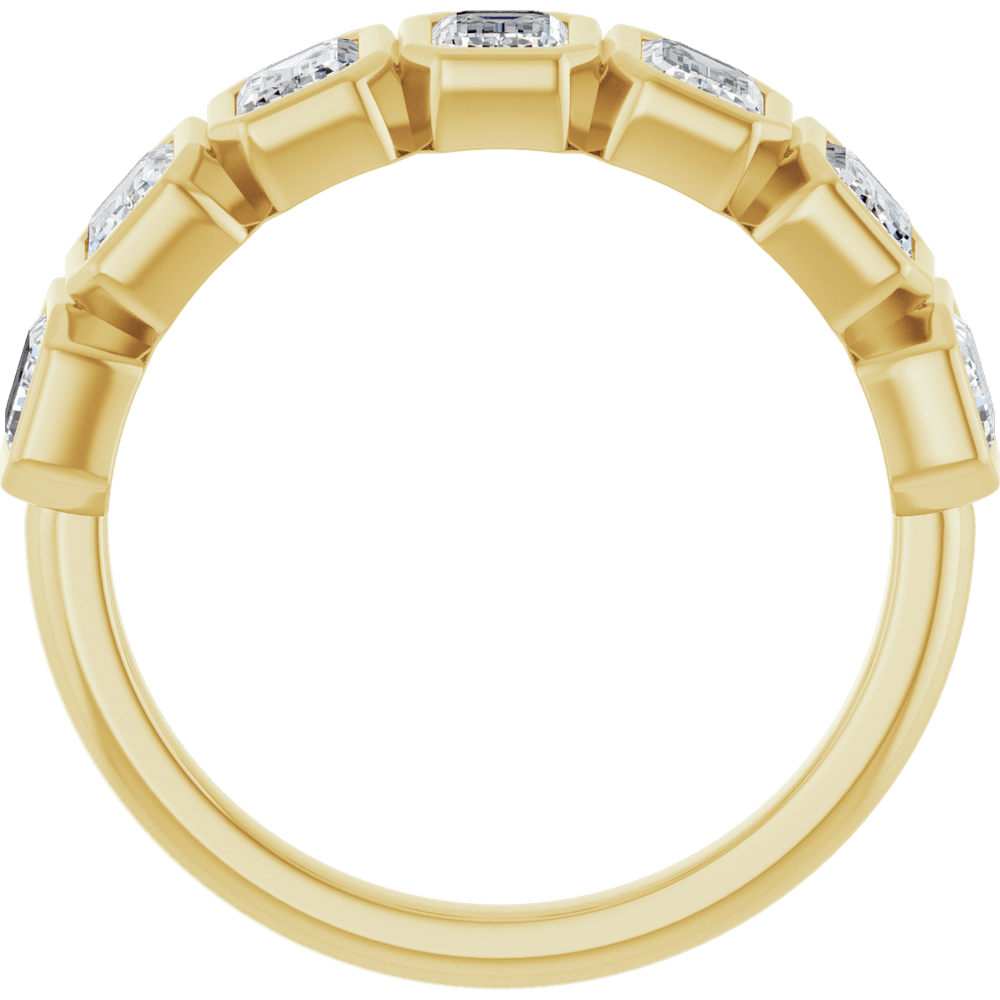 Emerald Lab Grown Anniversary Band
