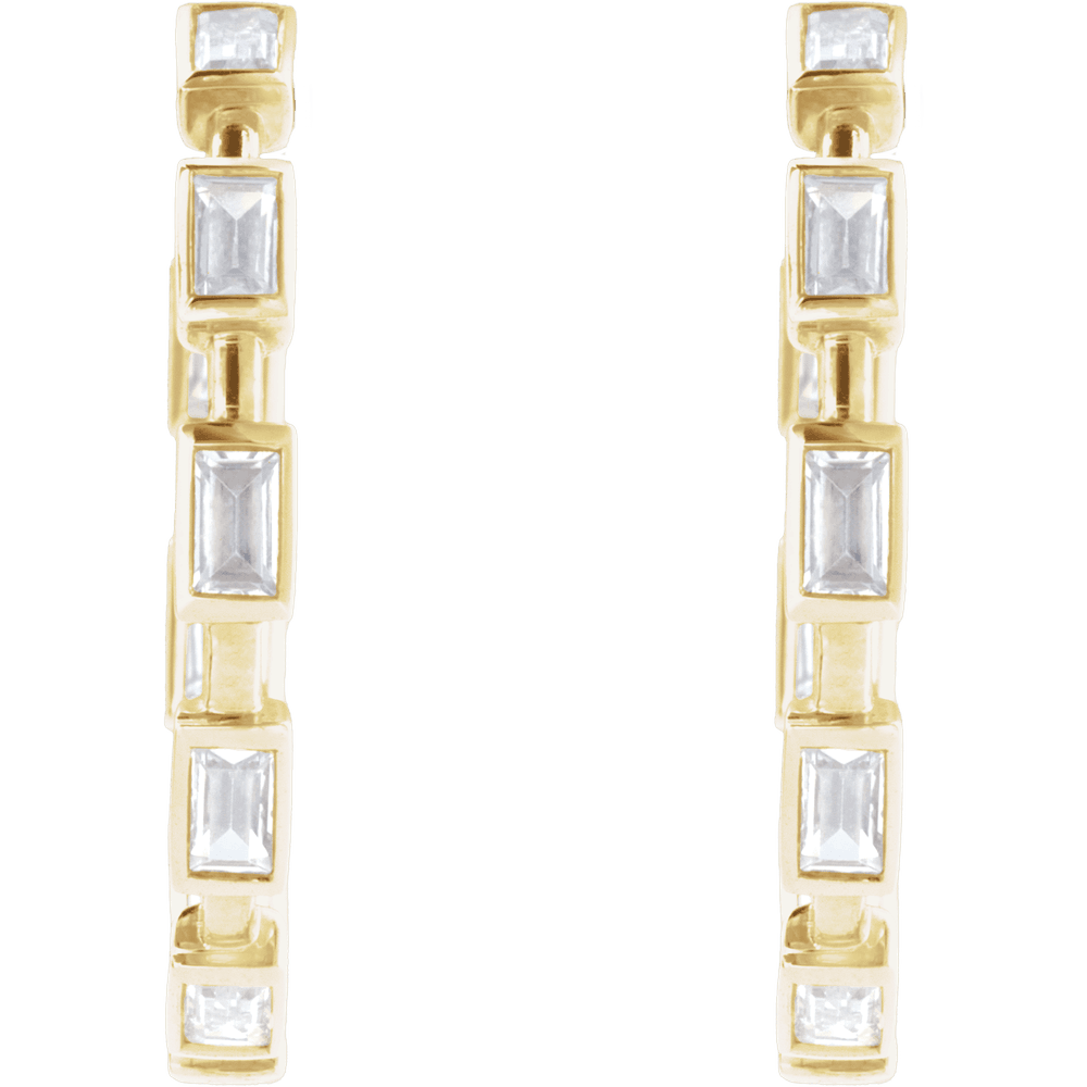 Harlow Lab Baguette Hoops - 14K Yellow Gold