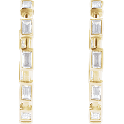 Harlow Lab Baguette Hoops - 14K Yellow Gold