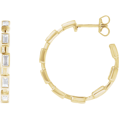 Harlow Lab Baguette Hoops - 14K Yellow Gold
