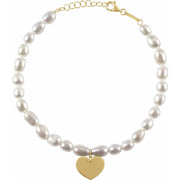 Pearl and Heart Bracelet