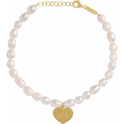 Pearl and Heart Bracelet