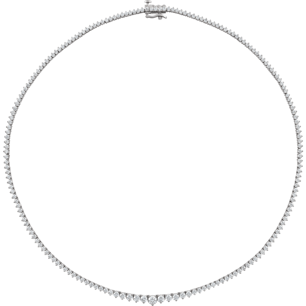 Tatum Diamond Tennis Necklace - 14K White Gold