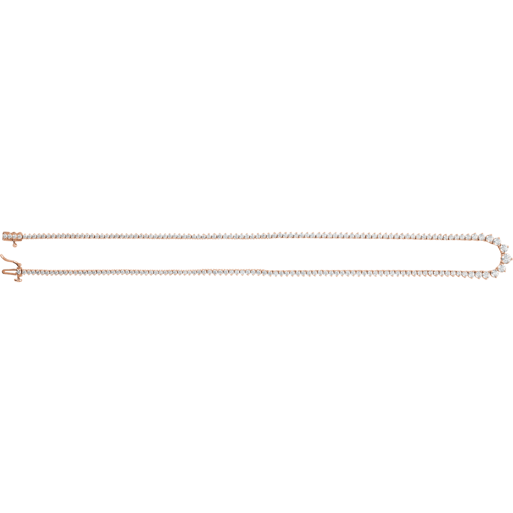 Tatum Diamond Tennis Necklace - 14K Rose Gold