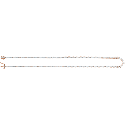 Tatum Diamond Tennis Necklace - 14K Rose Gold
