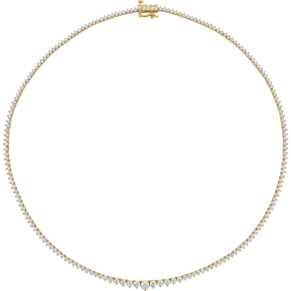 Tatum Diamond Tennis Necklace - 14K Yellow Gold