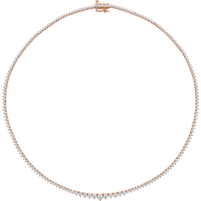 Tatum Diamond Tennis Necklace - 14K Rose Gold