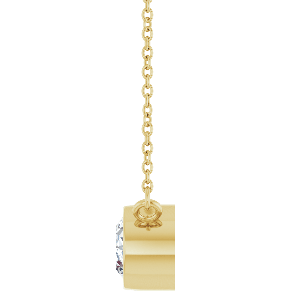 Betty Bezel Necklace - East-West Oval - 8 x 6 mm · 1 CT - 14K Yellow Gold