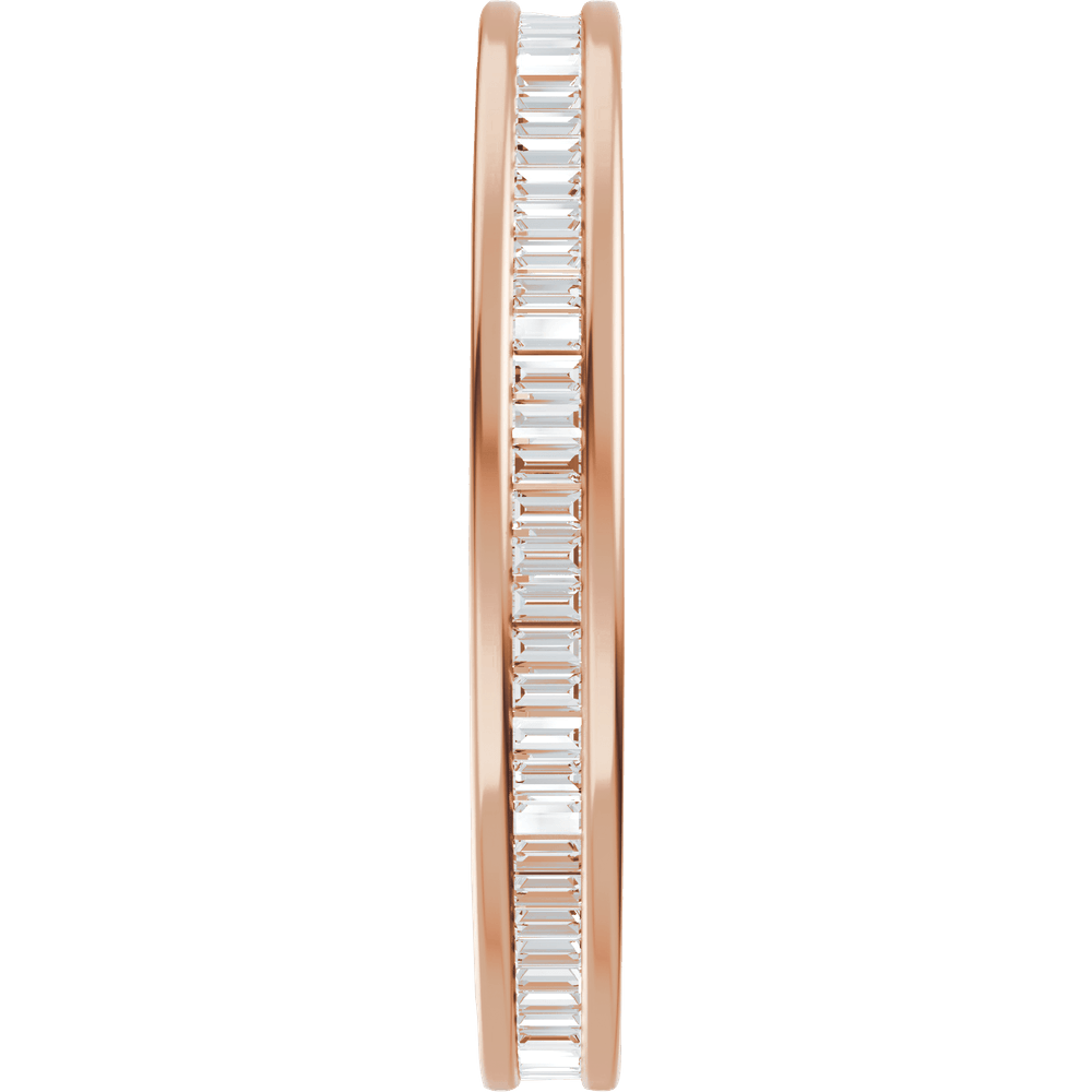 Channel Set Baguette Diamond Band - 14K Rose Gold