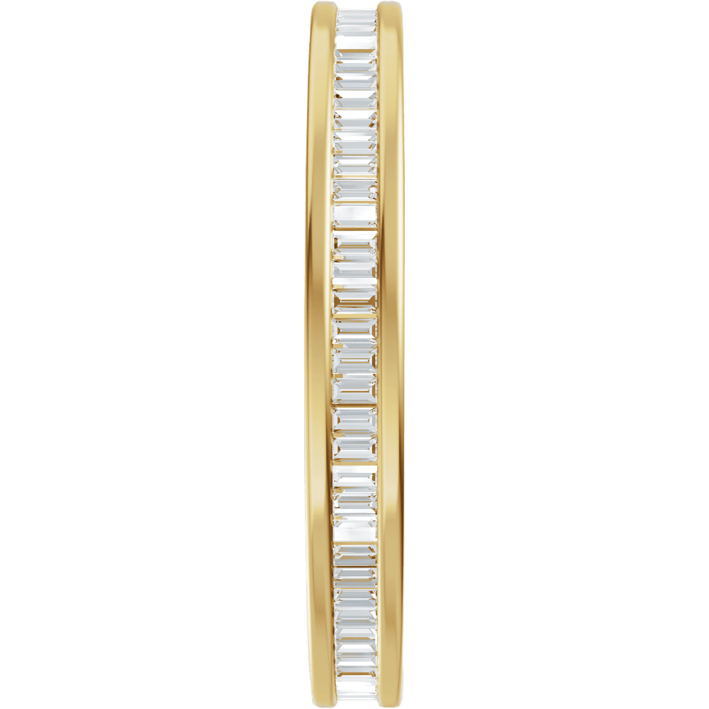 Channel Set Baguette Diamond Band - 14K Yellow Gold