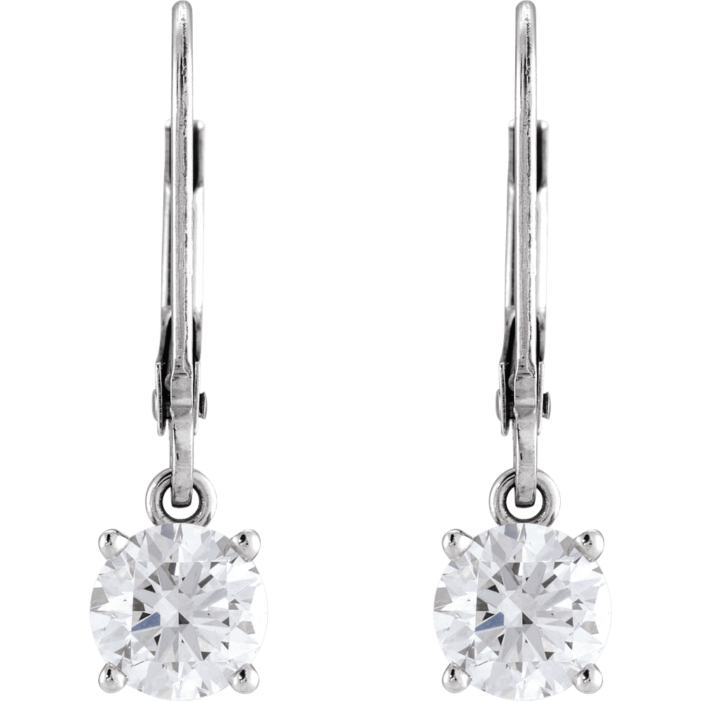 Maren Diamond Drop Earrings - 14K White Gold